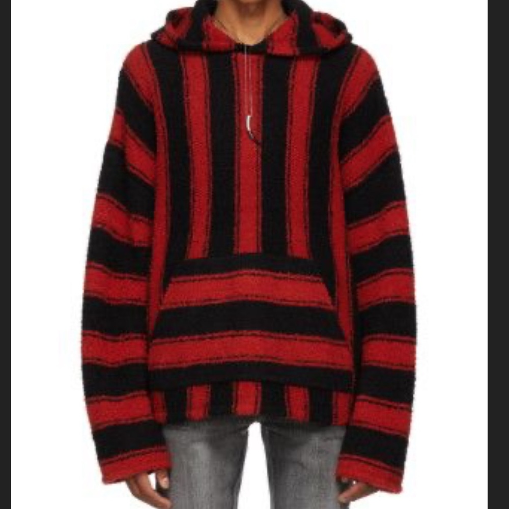 AMIRI Baja striped wool hoodie. Small.